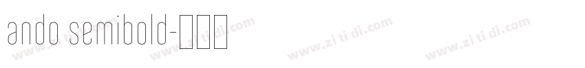 ando semibold字体转换